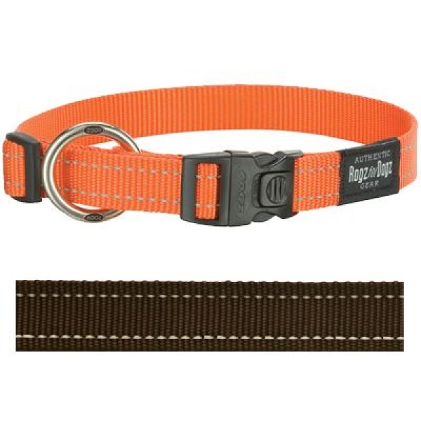 Rogz for dogs fanbelt halsband choco