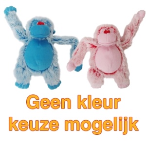 Harige aap roze/blauw