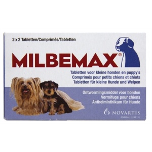 Milbemax tablet ontworming puppy/kleine hond