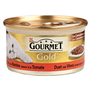 Gourmet gold cassolettes duet van vlees in saus met tomaten