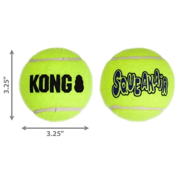 Kong squeakair tennisbal geel met piep