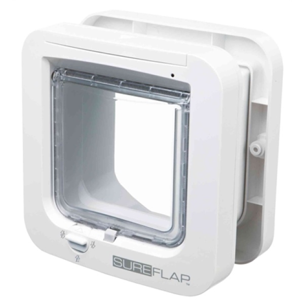 Sureflap 4-weg huisdierluik met microchipherkenning wit