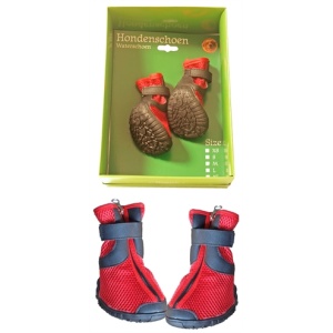 Boony waterhondenschoenen rood/zwart