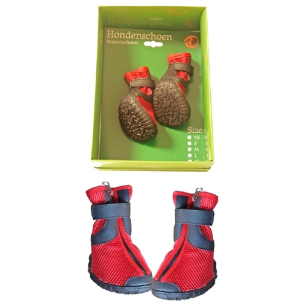 Boony waterhondenschoenen rood/zwart