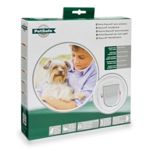 Petsafe kattenluikje grote kat/kleine hond wit 4 standen