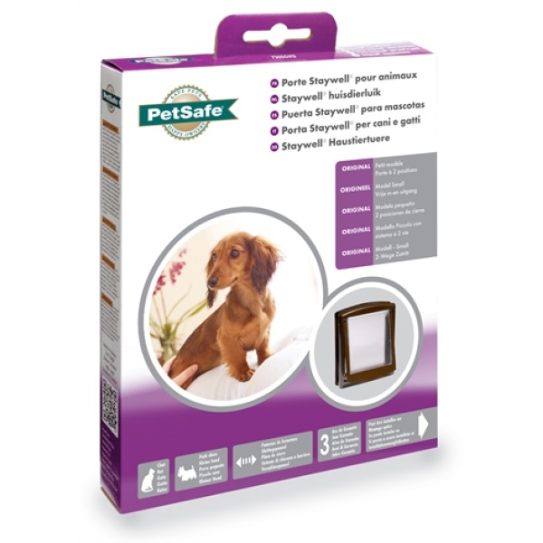 Petsafe kattenluik small bruin/transparant