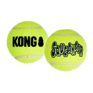 Kong squeakair tennisbal geel met piep