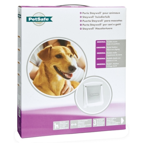 Petsafe hondenluikje medium wit/transparant